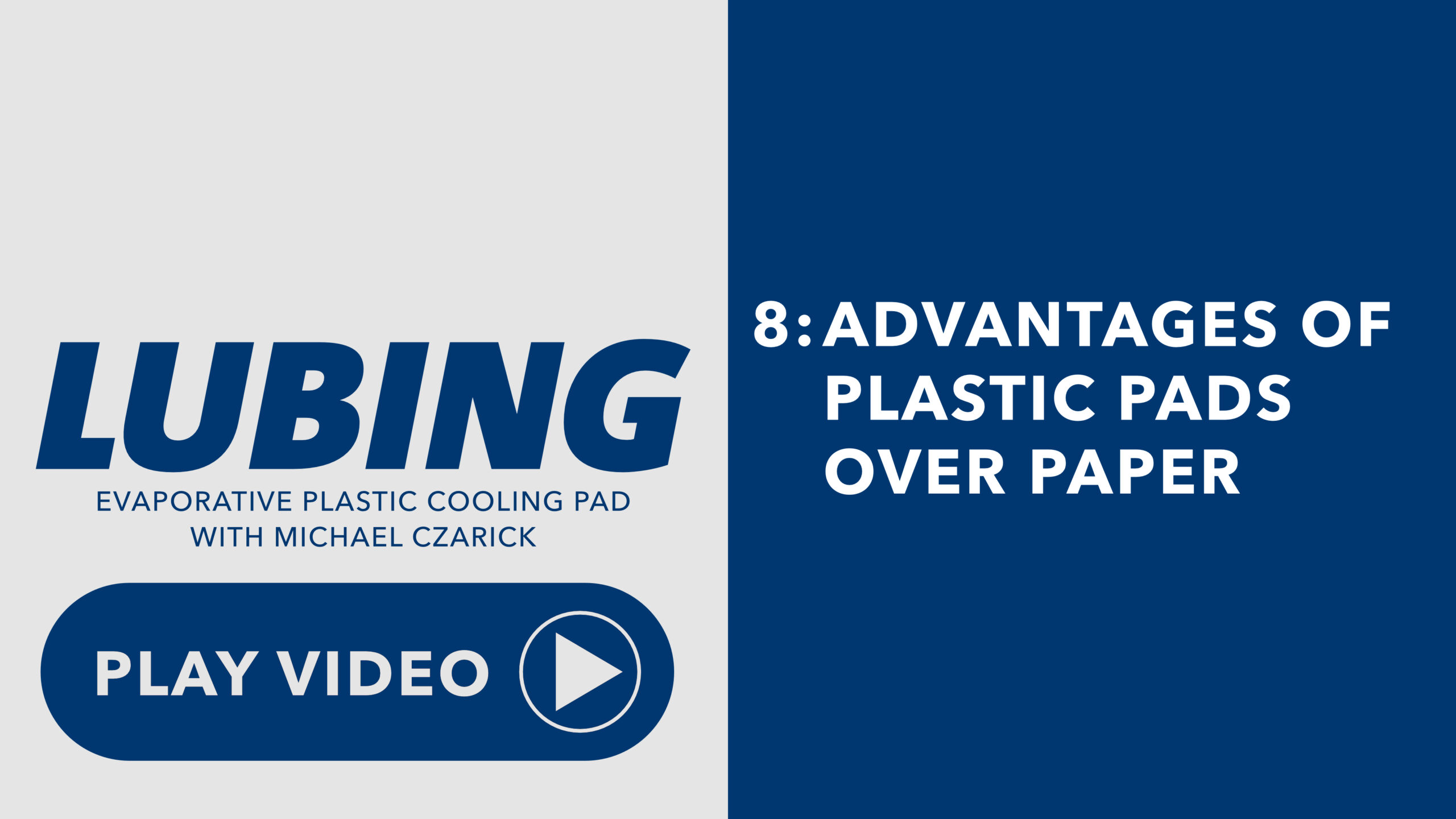 OptiCOOL plastic pad series