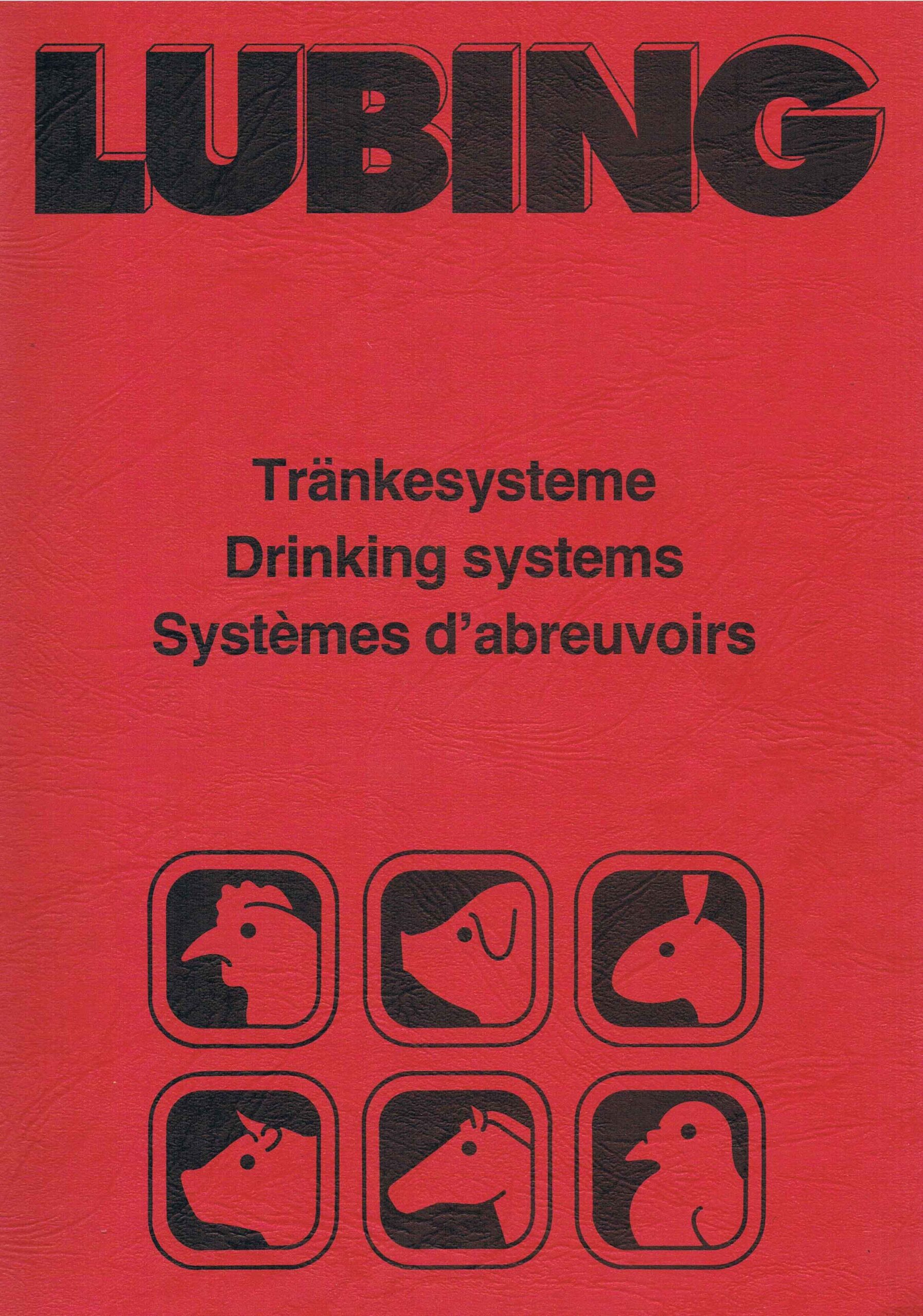 Drinking-Systems for everyone: The product range was still open in the sixties to eighties: Horses and rabbits should also be able to be supplied with LUBING drinkers.